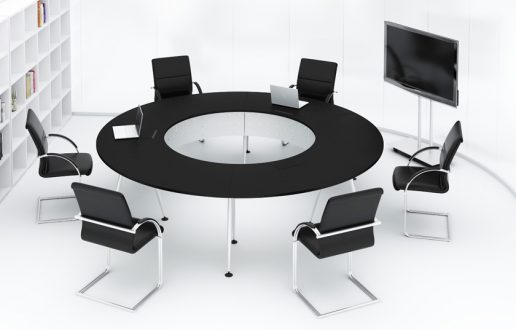 Bàn họp tròn – sự lựa chọn hàng đầu của nhiều phòng họp