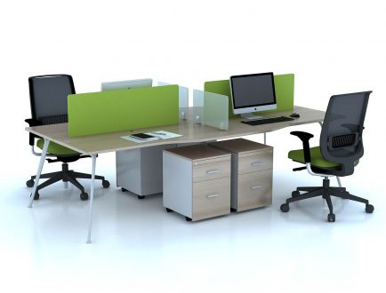 Bàn vách ngăn, thiết bị nội thất văn phòng hiện đại và tiện nghi