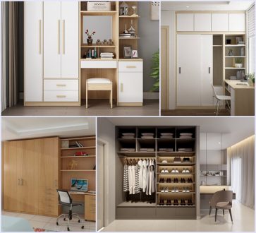 Tủ quần áo kết hợp bàn làm việc và 4 lợi ích lớn cho người dùng